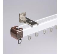 Tringle à rideaux silencieuse de 500 cm en aluminium pour montage mural/plafond, blanc pour salon et chambre à coucher, glisse lisse, installation facile, décoration d'intérieur moderne