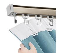 Tringle à rideaux silencieuse et robuste avec rouleaux, réglable de 50 cm à 600 cm, idéale pour le salon, la chambre à coucher, la maison, le bureau, les séparations de pièce, les rails de rideaux au