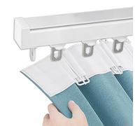 Tringle à rideaux silencieuse et robuste avec rouleaux, réglable de 50 cm à 600 cm, idéale pour le salon, la chambre à coucher, la maison, le bureau, les séparations de pièce, rails de rideaux à