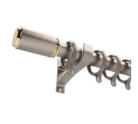 Tringle à rideaux silencieuse et robuste - Réglable de 70 à 300 cm - Glissières latérales pour séparateur de pièce, salon et chambre à coucher - Finition champagne élégante (400 cm)