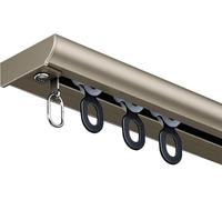 Tringle à rideaux ultra fine pour fenêtres à ouverture vers l'intérieur avec roulettes et embouts