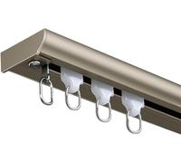 Tringle à rideaux ultra fine pour fenêtres à ouverture vers l'intérieur avec roulettes et embouts