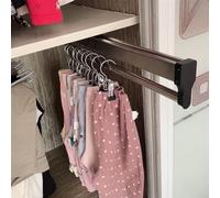 Tringle à vêtements coulissante 30-80 cm, tringle de penderie extensible en acier for rangement de pantalons et vêtements, tringle à cintre réglable for armoire, gain de place, charge 25 kg(550MM/21.6