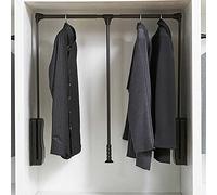 Tringle à vêtements coulissante réglable - Armoire - Capacité de 20 kg - Solution de placard peu encombrante pour un rangement efficace à suspendre