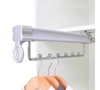 Tringle à vêtements coulissante, tringle de penderie extensible en acier for rangement de pantalons et vêtements, tringle à cintre réglable for armoire, gain de place, charge 25 kg(315mm/12.4inch)
