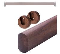 Tringle à vêtements en bois, longueur réglable pour placard ou armoire, avec embouts et vis