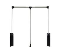 Tringle à vêtements escamotable, cintre de penderie escamotable, système télescopique réglable avec retour automatique, rangement de vêtements pour armoire et placard, gain de place (Dimensions : 45-