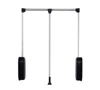 Tringle à vêtements escamotable, tringle de penderie escamotable, système télescopique réglable avec retour automatique, pour le rangement des vêtements dans les armoires et les placards, gain de pla