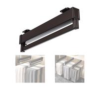 Tringle à vêtements extensible, barre de penderie robuste et réglable avec 2 rails coulissants, porte-penderie coulissant, 21-60 cm, supporte jusqu'à 25 kg, idéale pour organiser votre dress