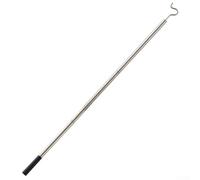 Tringle à vêtements extensible de 89,9 à 139,9 cm en acier inoxydable avec crochet en S pour accrocher des vêtements et des plantes avec rangement pratique au mur ou sur une étagère