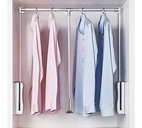 Tringle à vêtements extensible et réglable pour penderie 5301150 mm de large - Barre de suspension robuste - Supporte 50 kg - Idéal pour le rangement de vêtements