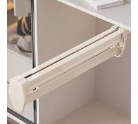 Tringle à Vêtements Extractible, Tringle à Vêtements Pour Placard, Barre De Support De Cintre Réglable Pour Vêtements De Garde-robe, Rails D'amortissement Silencieux à Double Rang(Size:57cm (22.44in))