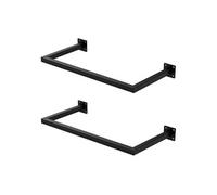 ML-Design Tringle à Vêtements Rectangulaire en U, P30xL60 cm, Noir, Acier Inoxydable, Portemanteau à Montage Mural + Matériel de Montage