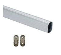 Tringle à vêtements pour armoire ou montage mural - Tube ovale polyvalent en métal - Différentes tailles (50 cm)