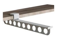 Tringle à vêtements rabattable - Barre à vêtements rétractable, organisateur de garde-robe amovible | Barre extensible pour armoire, cintre, porte-serviettes, idéale pour l'organisation de l'armoire.