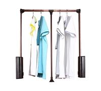 Tringle à vêtements rabattable, tringle de penderie réglable, élévateur télescopique avec retour en douceur, gain de place, capacité de poids 25 kg, for suspendre les vêtements (660-890 mm)(510-660mm)