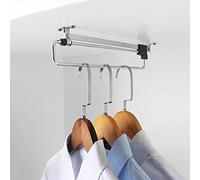 Tringle à vêtements rétractable en métal réglable de 40 cm pour un rangement peu encombrant et extensible pour un affichage efficace des vêtements