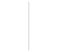 Tringle alu blanc RAL 9016 14 x 1570 mm pour espagnolette TORBEL 04P216P