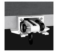 Tringle cachée montée au plafond, séparateur de pièce en aluminium de 500 cm, blanc, idéal pour la maison et le bureau, design Sk pour une décoration moderne.