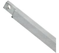 Tringle carré en applique 10x10x2500mm acier zingué - - VQV10V25