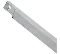 Tringle carré en applique 13 x 13 x 2500 mm acier zingué FUHR VQV13V25