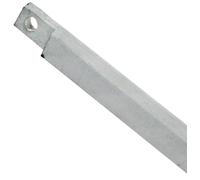 Tringle carré en applique 16 x 16 x 2500 mm acier zingué FUHR VQV16V25