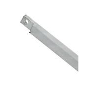 Tringle carré en applique 19x19x2500mm acier zingué - - VQV19V25