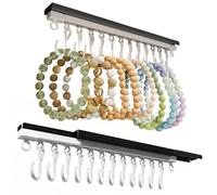 Tringle coulissante de placard - Organisateur Multifonction Antidérapant | Support À Bijoux Pour Tringle Coulissante De Penderie | Pour Colliers Bracelets Montres Garde-Robe Chambre à Coucher