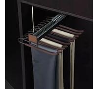 Tringle coulissante extensible en alliage d'aluminium avec rail d'amortissement silencieux pour une gestion efficace de l'espace dans un placard