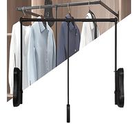 Tringle Coulissante Penderie Vêtements, Barre de Penderie Escamotable, Penderie Rabattable Pour Armoire, Support Charge 28 Kg, Pour Rangement de Garde Robe, Placard et Armoire ( Size : 850-1150mm )