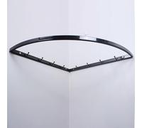 Tringle d'angle en métal pour murs à 90° - Étendoir à linge mural - Petit placard d'intérieur avec tringle de suspension - Noir - 30 x 30 cm