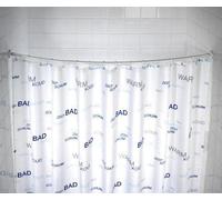 Tringle de douche - Arquée - ajustable 80 x 80 / 90 x 90 cm - blanc WENKO