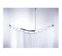 tringle de douche d'angle LCC® Avec crochet chromé Pose au plafond solide