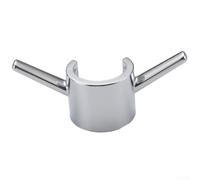 Tringle de douche droite à boucle clip pour tuyaux de douche de 24/25 mm, sans perçage, ABS construction organisateur de serviettes pour zones de douche