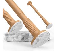 Tringle de douche réglable en acier inoxydable 40,6 x 498 cm, installation sans perçage, pour salle de bain, cuisine, placard, porte - Jaune (160 x 250 cm)