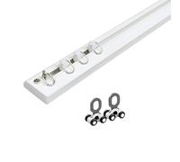 Tringle de douche télescopique réglable facile à installer et robuste avec séparateur caché pour salle de bain et économiser de l'espace