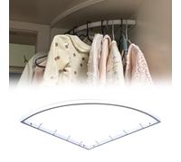 Tringle de penderie d'angle à fixation murale à 90 degrés, en métal robuste, peu encombrante, pour petit placard