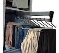 Tringle de penderie extensible et coulissante - Barre de suspension for pantalons, support for pantalons for le rangement dans le placard, tringle de suspension réglable multifonctionnelle, tube de ra
