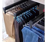 Tringle de penderie extensible et coulissante, porte-pantalons, cintre réglable, tringle à vêtements, rail de suspension en acier inoxydable, support de rangement for pantalons et manteaux(55CM)