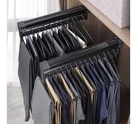 Tringle de penderie extensible et coulissante - Porte-pantalons coulissant, barre de suspension en acier inoxydable, tringle de rangement for placard, support de rangement réglable for vêtements, trin