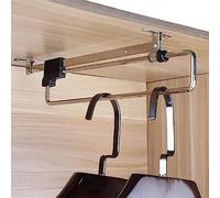 Tringle de penderie Extensible et coulissante - Porte-Pantalons Coulissant pour penderie, Tringle de penderie, Tringle de tiroir rétractable, Convient pour Cintre de penderie, Organisateur de penderi