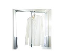 Tringle de penderie extensible et coulissante - Tube de tringle de penderie en acier inoxydable - Barre de suspension réglable en largeur, rail de cintre for penderie, retour en douceur, capacité de c