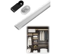 Tringle de penderie ovale robuste, barre de suspension murale en alliage d'aluminium for vêtements lourds, usage domestique et commercial.(Silver,102cm)