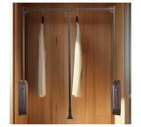 Tringle de penderie Rabattable, réglable, Cintre relevable à Double Tampon, capacité de Charge de 22 kg, Alliage d'aluminium, Tringle à vêtements Peu encombrante de 520 à 660 mm (20,47 à 47,