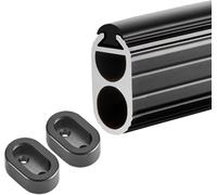 Tringle De Penderie Supplémentaire pour Placard Barre à Vêtements Ovale Antidérapante Montage Mural en Métal Robuste Tige De Valet De Chambre Support De Syst, Gold, 120cm(47 1/4") Length