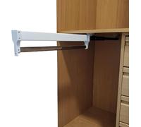 Tringle De Placard Coulissante Extensible Robuste - Tringle De Placard De Garde-Robe Slidig, Tringle à Vêtements Extensible avec 2 Rails Coulissants, Tringle De Placard Co, One Color, 600MM