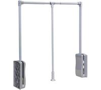 Tringle de placard coulissante - Tringle à vêtements extensible, réglable de 60 à 83 cm, organiseur de garde-robe coulissant en acier, porte-pantalons facile à soulever pour un rangement efficace dans