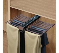 Tringle de placard extensible coulissante en alliage d'aluminium pour amortissement silencieux pour des solutions de rangement efficaces dans un placard