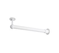 Tringle de placard réglable - Barre de suspension du plafond au mur pour armoire, buanderie, fenêtre et porte - Kit complet de 50,8 à 178,8 cm (blanc 160 cm)