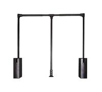 Tringle de placard rétractable, matériau épais, rotation à 90 °, réinitialisation automatique, tiges de suspension placard, convient les couloirs, les chambres, les placards et les salles d'essayage.